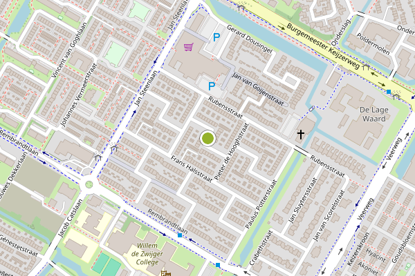 Ambulance-melding op Frans van Mierisstraat, Papendrecht op 28 juni, kaart-overzicht