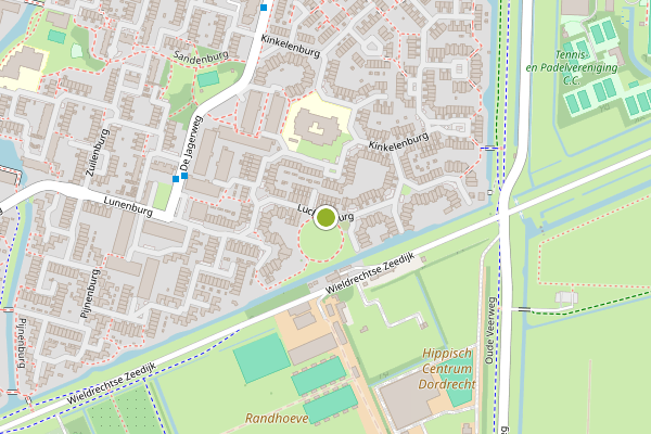 Ambulance-melding op Luchtenburg, Dordrecht op 28 juni, kaart-overzicht