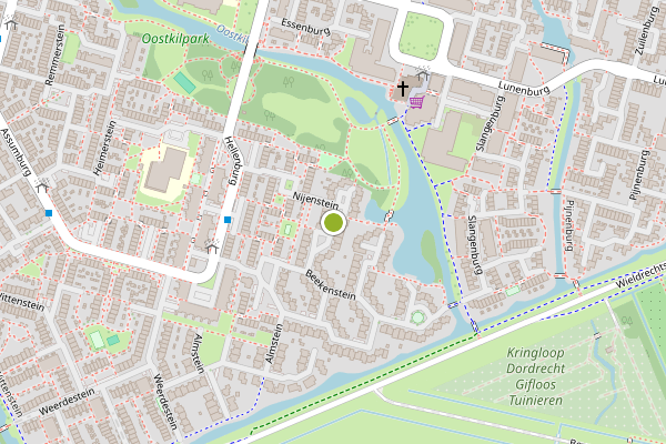 Ambulance-melding op Nijenstein, Dordrecht op 27 juni, kaart-overzicht