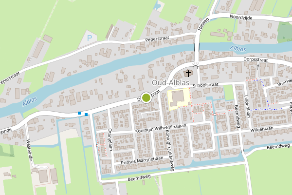 Ambulance-melding op Dorpsstraat, Oud-Alblas op 29 juni, kaart-overzicht