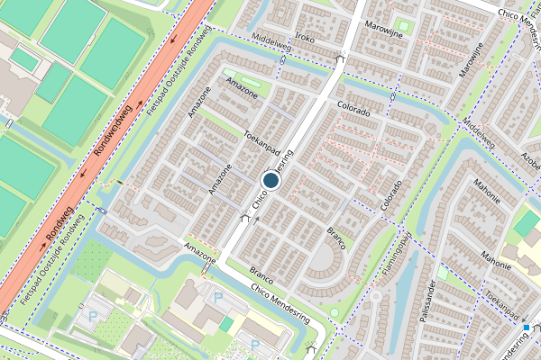 Politie-melding op Chico Mendesring, Dordrecht op 29 juni, kaart-overzicht