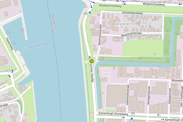 Ambulance-melding op Wielhovenstraat, Dordrecht op 28 juni, kaart-overzicht