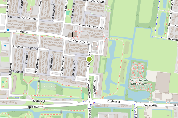 Ambulance-melding op Leeuwstraat, Dordrecht op 28 juni, kaart-overzicht