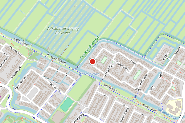 Brandweer-melding op Zeelt, Alblasserdam op 29 juni, kaart-overzicht
