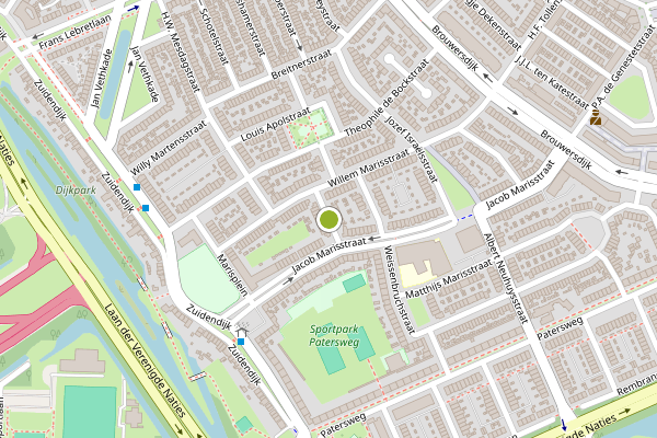 Ambulance-melding op Van Hoytemastraat, Dordrecht op 30 juni, kaart-overzicht