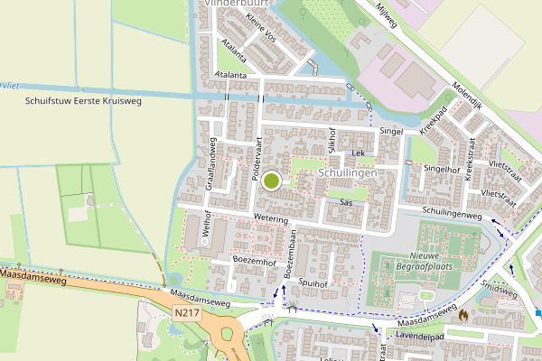Ambulance-melding op Plaszoom, 's-Gravendeel op 30 juni, kaart-overzicht