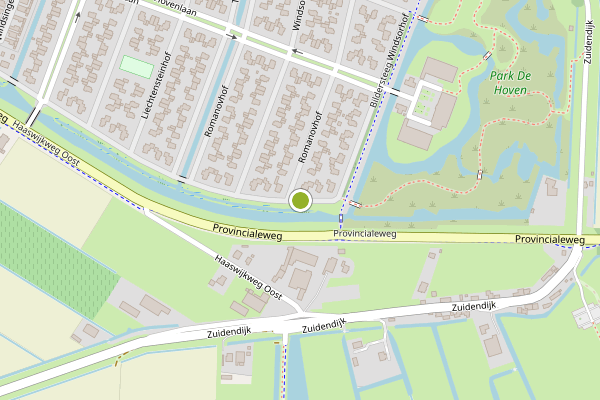 Ambulance-melding op Romanovhof, Dordrecht op 2 juli, kaart-overzicht