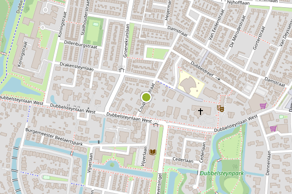 Ambulance-melding op Couperusstraat, Dordrecht op 2 juli, kaart-overzicht