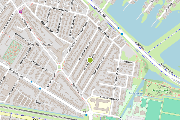 Ambulance-melding op Floresstraat, Dordrecht op 3 juli, kaart-overzicht