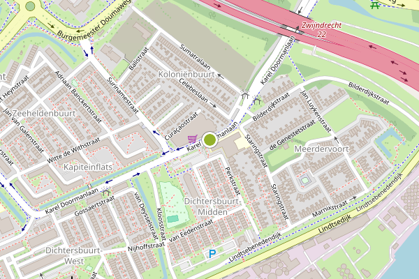 Ambulance-melding op Karel Doormanlaan, Zwijndrecht op 3 juli, kaart-overzicht
