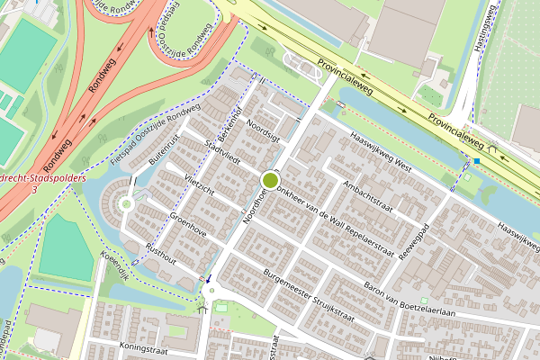 Ambulance-melding op Noordhoevelaan, Dordrecht op 3 juli, kaart-overzicht
