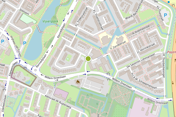 Ambulance-melding op P.S. Gerbrandystraat, Papendrecht op 4 juli, kaart-overzicht