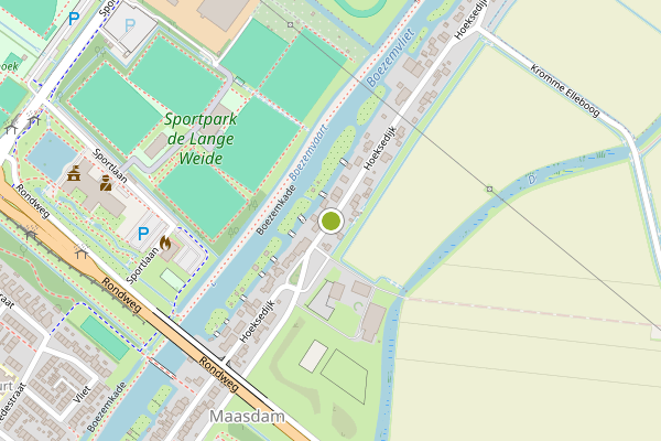 Ambulance-melding op Hoeksedijk, Maasdam op 4 juli, kaart-overzicht