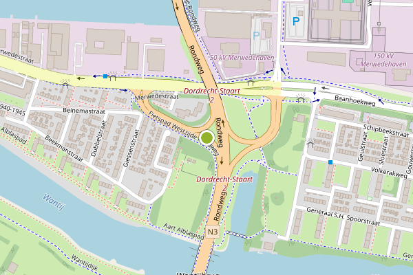 Ambulance-melding op Dordrecht-Centrum, Dordrecht op 4 juli, kaart-overzicht
