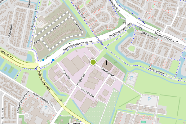 Ambulance-melding op Ploegstraat, Dordrecht op 5 juli, kaart-overzicht