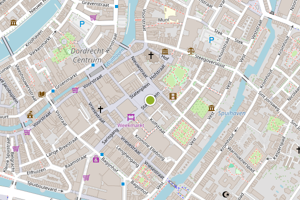 Ambulance-melding op Statenplein, Dordrecht op 5 juli, kaart-overzicht