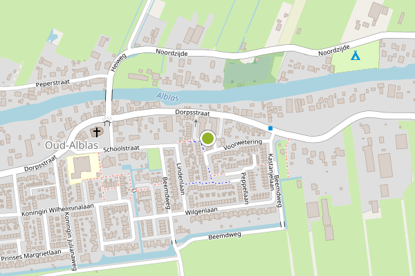 Ambulance-melding op Burgemeester Boudet van Damstraat, Oud-Alblas op 6 juli, kaart-overzicht