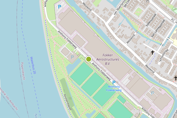 Ambulance-melding op Anthony Fokkerweg, Papendrecht op 6 juli, kaart-overzicht