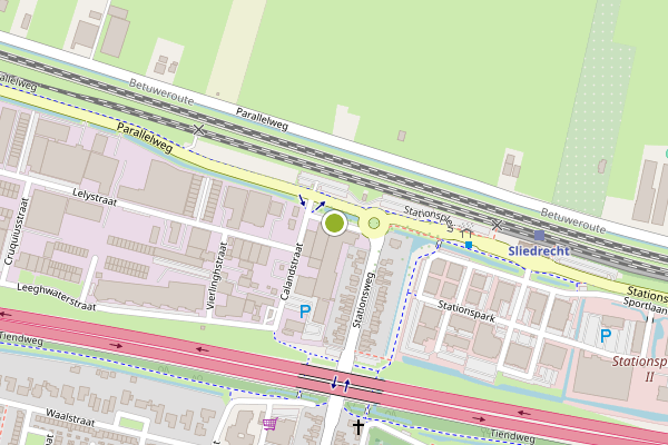 Ambulance-melding op Conradstraat, Sliedrecht op 6 juli, kaart-overzicht