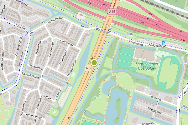 Ambulance-melding op Papendrecht op 7 juli, kaart-overzicht