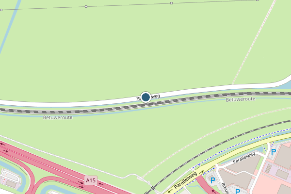 Politie-melding op Parallelweg, Sliedrecht op 8 juli, kaart-overzicht