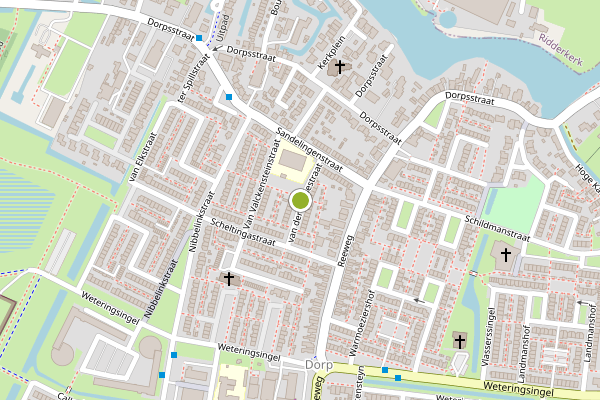 Ambulance-melding op van der Eijndestraat, Hendrik-Ido-Ambacht op 8 juli, kaart-overzicht