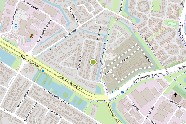 Ambulance-melding op Visserstuin, Dordrecht op 8 juli, kaart-overzicht