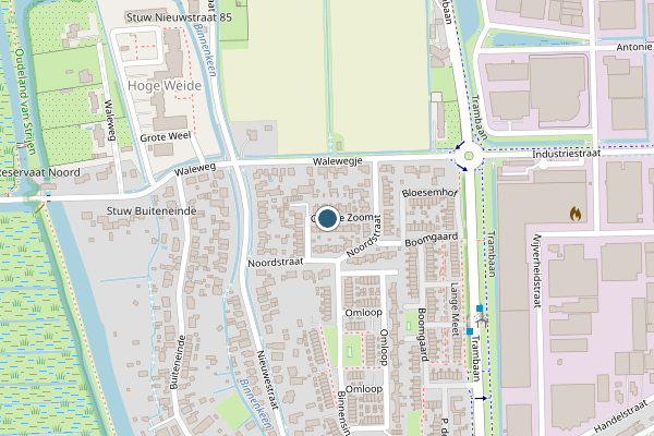 Politie-melding op Groene Zoom, Strijen op 8 juli, kaart-overzicht