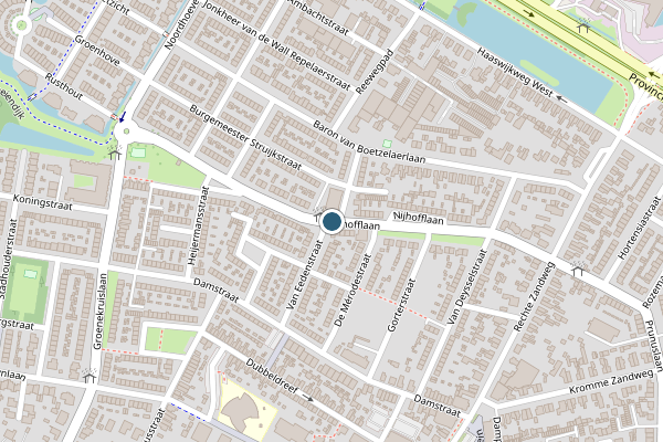 Politie-melding op Nijhofflaan, Dordrecht op 9 juli, kaart-overzicht