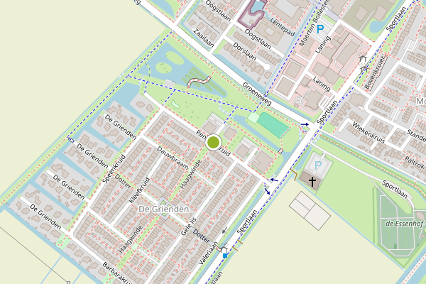 Ambulance-melding op Penningkruid, Puttershoek op 9 juli, kaart-overzicht