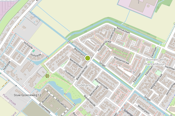 Ambulance-melding op Biezengors, Puttershoek op 10 juli, kaart-overzicht