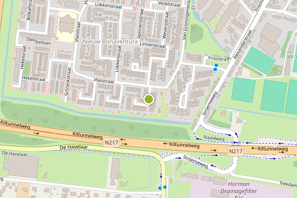 Ambulance-melding op Dauwrootstraat, 's-Gravendeel op 10 juli, kaart-overzicht