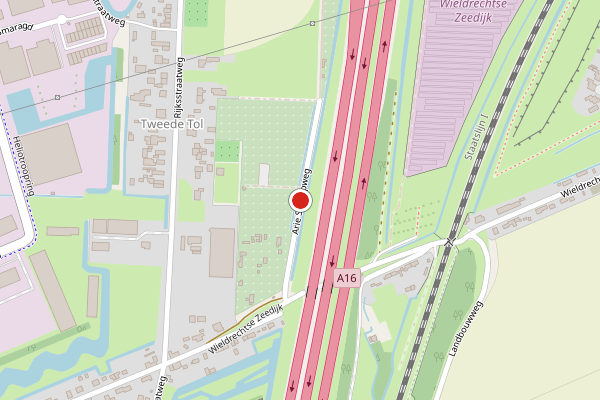 Brandweer-melding op Arie Schaapweg, Dordrecht op 10 juli, kaart-overzicht