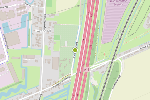 Ambulance-melding op Arie Schaapweg, Dordrecht op 10 juli, kaart-overzicht