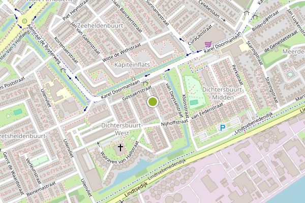 Ambulance-melding op Marsmanstraat, Zwijndrecht op 9 juli, kaart-overzicht