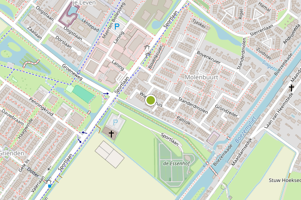 Ambulance-melding op Wiekenkruis, Puttershoek op 10 juli, kaart-overzicht
