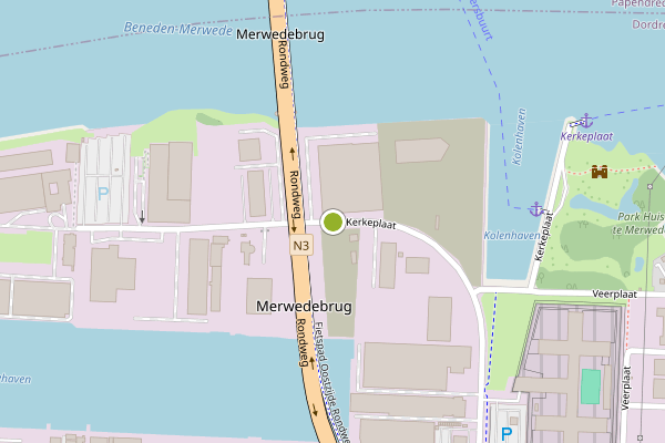 Ambulance-melding op Kerkeplaat, Dordrecht op 10 juli, kaart-overzicht