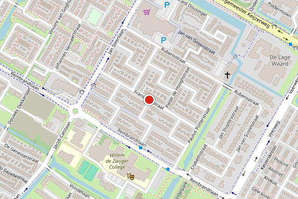 Brandweer-melding op Frans Halsstraat, Papendrecht op 11 juli, kaart-overzicht