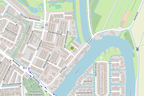 Ambulance-melding op Van Lennepstraat, Alblasserdam op 11 juli, kaart-overzicht