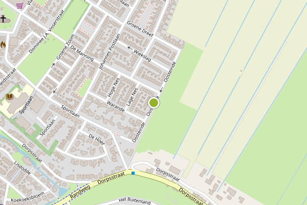 Ambulance-melding op Oosteinde, Heerjansdam op 11 juli, kaart-overzicht