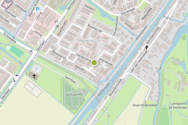 Ambulance-melding op Standerdmolen, Puttershoek op 11 juli, kaart-overzicht