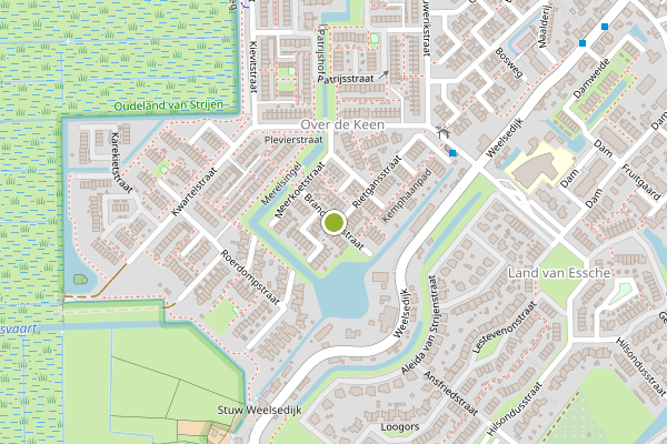 Ambulance-melding op Brandgansstraat, Strijen op 12 juli, kaart-overzicht