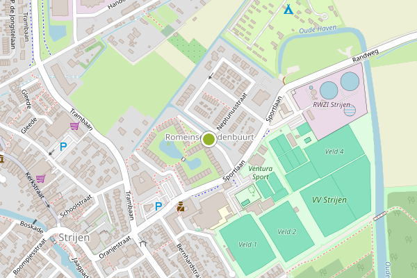 Ambulance-melding op Saturnusstraat, Strijen op 11 juli, kaart-overzicht
