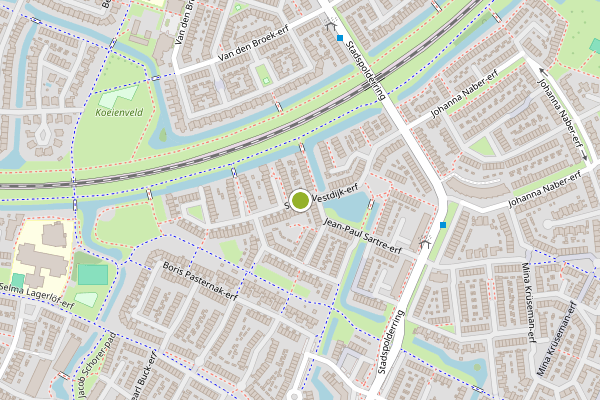 Ambulance-melding op Simon Vestdijk-erf, Dordrecht op 12 juli, kaart-overzicht