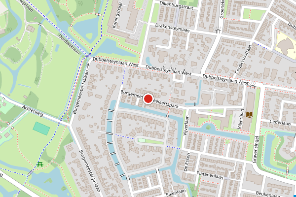 Brandweer-melding op Burgemeester Beelaertspark, Dordrecht op 12 juli, kaart-overzicht