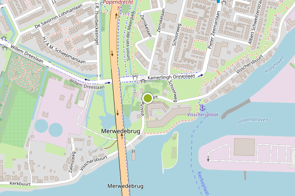 Ambulance-melding op Visschersbuurt, Papendrecht op 13 juli, kaart-overzicht
