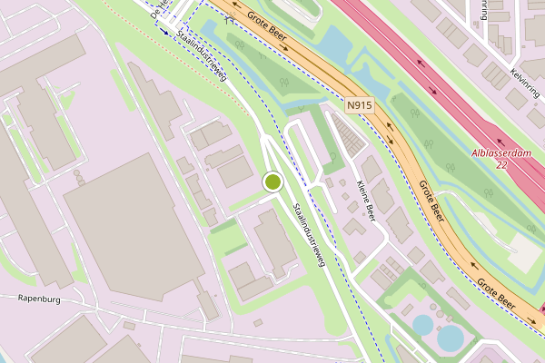 Ambulance-melding op Staalindustrieweg, Alblasserdam op 13 juli, kaart-overzicht
