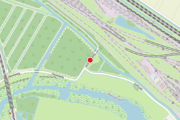 Brandweer-melding op Kijfhoek, Zwijndrecht op 14 juli, kaart-overzicht