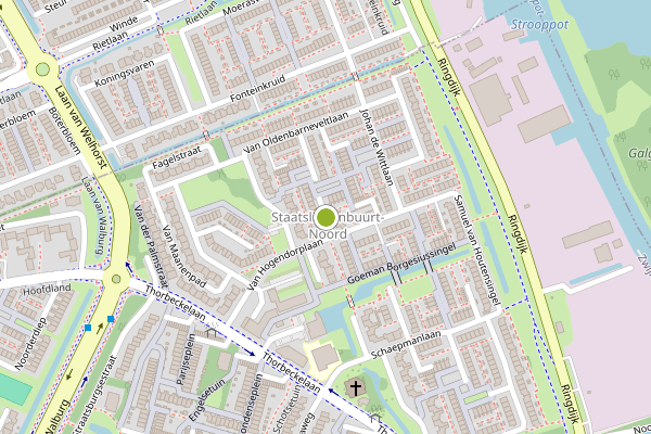 Ambulance-melding op van de Spiegelstraat, Zwijndrecht op 14 juli, kaart-overzicht