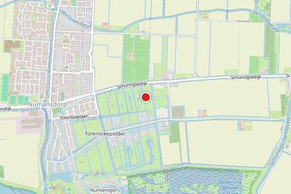 Brandweer-melding op Haringvliet L, Numansdorp op 14 juli, kaart-overzicht